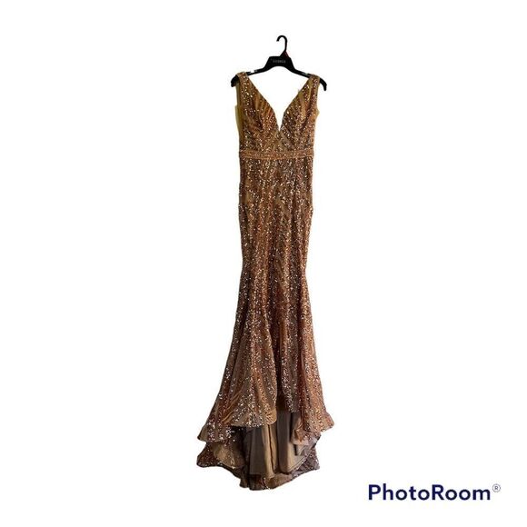 Jovani mermaid prom dress size 2 - Picture 3 of 16